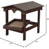 imageDutchCrafters Recycled Plastic Poly Large Raised Platform Covered Ground Fly Through Bird Feeder with Removable Seed Tray for Outdoors  USA Amish Made Weathered WoodMilwaukee Brown