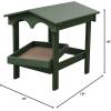 imageDutchCrafters Recycled Plastic Poly Large Raised Platform Covered Ground Fly Through Bird Feeder with Removable Seed Tray for Outdoors  USA Amish Made Weathered WoodTurf Green