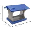 imageDutchCrafters Small Hanging Poly Bird Feeder Blue ampamp Light GrayBlue  Light Gray