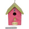 imageDutchCrafters Small Plastic Poly Hanging Bird House with Perch and Detachable Roof Outdoor Nesting Box for Wild Birds  Amish Made in USA Light Gray ampamp Aruba BlueTurf Green  Cedar