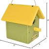 imageDutchCrafters Small Plastic Poly Hanging Bird House with Perch and Detachable Roof Outdoor Nesting Box for Wild Birds  Amish Made in USA Light Gray ampamp Aruba BlueLemon Yellow  Lime Green