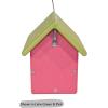 imageDutchCrafters Small Plastic Poly Hanging Bird House with Perch and Detachable Roof Outdoor Nesting Box for Wild Birds  Amish Made in USA Light Gray ampamp Aruba BlueTurf Green  Cedar