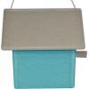 imageDutchCrafters Small Plastic Poly Hanging Bird House with Perch and Detachable Roof Outdoor Nesting Box for Wild Birds  Amish Made in USA Light Gray ampamp Aruba BlueLight Gray  Aruba Blue