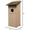 imageFlicker Woodpecker Post Mount Poly Bird House Box Turf Green ampamp CedarTudor Brown  Weathered Wood