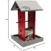 imageSong Bird Hanging Poly Bird Feeder Black ampamp Lime Mounting Style  HangingGray  Bright Red