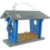imageDutchCrafters Hanging Bluebird Feeder for Mealworms with 1 12quot Entrance Hole Outdoor Live or Dried Mealworm Feeder for Bluebirds  Amish USA Made Gray ampamp BlueGray  Blue