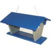 imageDutchCrafters Large Plastic Poly Double Entry Post Mount Bluebird Feeder for Mealworms with Removable Clear Acrylic Sides AllSeason Mealworm Feeder for Wild Songbirds  Made in USA Gray ampamp BlueBlue  Light Gray