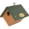 imageDutchCrafters Plastic Poly Small Diamond Wren Hanging Bird House Outdoor Bird Nesting Box Shelter  Amish Made in USA Turf Green ampamp Bright Cedar
