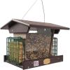 imageDutchCrafters Poly Hopper Bird Feeder with Suet Holder Large Bird Feeder for Outdoors Hanging  Amish American Made Milwaukee Brown ampamp WeatherwoodMilwaukee Brown  Weatherwood
