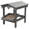 imageDutchCrafters Recycled Plastic Poly Large Raised Platform Covered Ground Fly Through Bird Feeder with Removable Seed Tray for Outdoors  USA Amish Made Weathered WoodDark Gray
