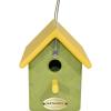 imageDutchCrafters Small Plastic Poly Hanging Bird House with Perch and Detachable Roof Outdoor Nesting Box for Wild Birds  Amish Made in USA Light Gray ampamp Aruba BlueLemon Yellow  Lime Green
