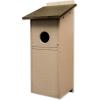 imageFlicker Woodpecker Post Mount Poly Bird House Box Turf Green ampamp CedarTudor Brown  Weathered Wood