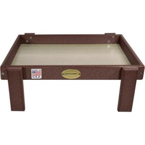 imageDutchCrafters Amish American Made Platform Bird Feeder Free Standing Ground Bird Feeders for Outdoors with Raised Seed Tray for Wild Birds Chicken Squirrel Gift for Birdwatchers Milwaukee BrownMilwaukee Brown