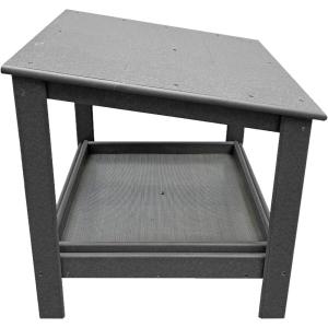 imageDutchCrafters Extra Large Plastic Poly Covered Ground Feeder With Removable Seed Tray and Slanted Roof for Wild Birds  Amish American Made Platform Bird Feeder for Outdoors Turf GreenGray