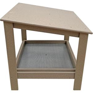 imageDutchCrafters Extra Large Plastic Poly Covered Ground Feeder With Removable Seed Tray and Slanted Roof for Wild Birds  Amish American Made Platform Bird Feeder for Outdoors Turf GreenWeathered Wood