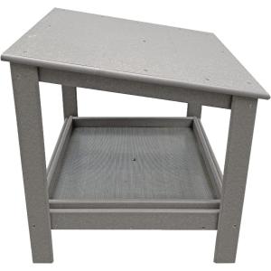 imageDutchCrafters Extra Large Plastic Poly Covered Ground Feeder With Removable Seed Tray and Slanted Roof for Wild Birds  Amish American Made Platform Bird Feeder for Outdoors Turf GreenLight Gray