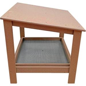 imageDutchCrafters Extra Large Plastic Poly Covered Ground Feeder With Removable Seed Tray and Slanted Roof for Wild Birds  Amish American Made Platform Bird Feeder for Outdoors Turf GreenCedar