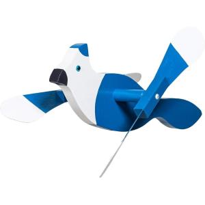 imageDutchCrafters Fun Whirligig Whirlybird Wind Spinner for Outdoors Lawn Garden Yard Dcor  Amish Made in USA OrioleBlue Jay