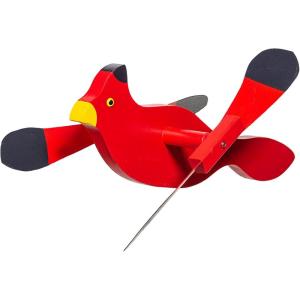 imageDutchCrafters Fun Whirligig Whirlybird Wind Spinner for Outdoors Lawn Garden Yard Dcor  Amish Made in USA OrioleCardinal