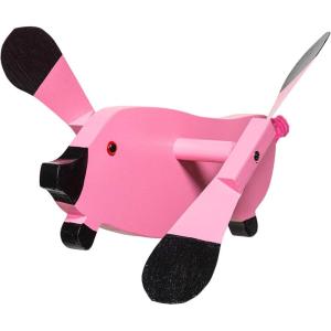 imageDutchCrafters Fun Whirligig Whirlybird Wind Spinner for Outdoors Lawn Garden Yard Dcor  Amish Made in USA OrioleFlying Pig