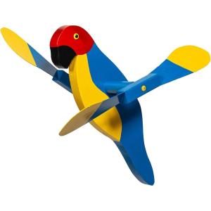 imageDutchCrafters Fun Whirligig Whirlybird Wind Spinner for Outdoors Lawn Garden Yard Dcor  Amish Made in USA OrioleMacaw