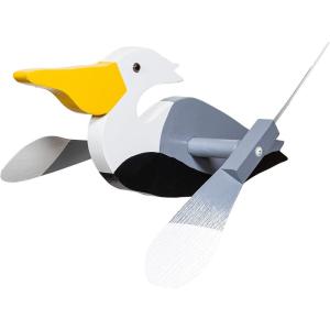 imageDutchCrafters Fun Whirligig Whirlybird Wind Spinner for Outdoors Lawn Garden Yard Dcor  Amish Made in USA OriolePelican