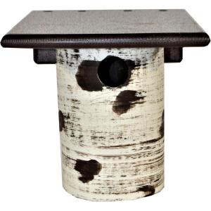 imageDutchCrafters Gilbertson Pole Mount Bird House with Detachable Base for Wild Birds Plastic Poly  Amish Made in America Wren  1 18quot