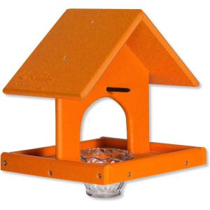 imageDutchCrafters Plastic Poly Hanging Single Oriole Bird Feeder with Nectar Cup ampamp Fruit Slice Holder Outdoor Fruit and Jelly Feeder  Amish Made in USA Orange ampamp OrangeOrange  Orange