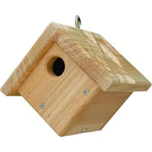 imageDutchCrafters Small Diamond Cedar Wood Wren Birdhouse Outdoor Wooden Bird House Hanging Mount Birdhouse for Outside  Amish Made in USA
