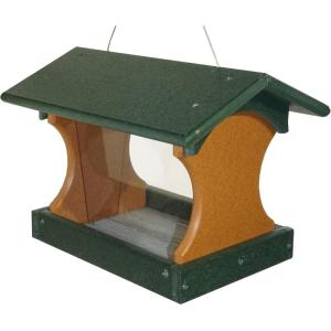 imageDutchCrafters Small Hanging Poly Bird Feeder Blue ampamp Light GrayTurf Green  Cedar
