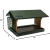 imageClassic Single Suet Poly Bird Feeder Turf Green ampamp Cedar Mount Style  Post MountTurf Green  Cedar