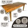 imageDutchCrafters Amish Reclaimed Solid Wood Rustic Farmhouse Dining Table with Breadboard Ends Farmhouse Kitchen Table 5 Light NaturalLight Natural