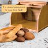 imageDutchCrafters Amish USA Made Solid Wood Countertop Bread Box Bread Holder for Kitchen Counter Large Bread Box for Kitchen Countertop Cherry  NaturalCherry  Natural