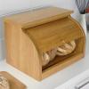 imageDutchCrafters Amish USA Made Solid Wood Countertop Bread Box Bread Holder for Kitchen Counter Large Bread Box for Kitchen Countertop Cherry  NaturalCherry  Natural