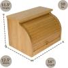 imageDutchCrafters Amish USA Made Solid Wood Countertop Bread Box Bread Holder for Kitchen Counter Large Bread Box for Kitchen Countertop Cherry  NaturalCherry  Natural