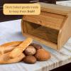imageDutchCrafters Amish USA Made Solid Wood Countertop Bread Box Bread Holder for Kitchen Counter Large Bread Box for Kitchen Countertop Cherry  NaturalOak  Chestnut