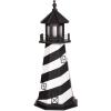 imageDutchCrafters Cape Hatteras NC Decorative Light Up Wooden Lighthouse Outdoor Yard Garden Statue  Amish Made in America 5 PatrioticBlack  White