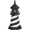 imageDutchCrafters Cape Hatteras NC Decorative Light Up Wooden Lighthouse Outdoor Yard Garden Statue  Amish Made in America 5 PatrioticBlack  White