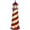 imageDutchCrafters Cape Hatteras NC Decorative Light Up Wooden Lighthouse Outdoor Yard Garden Statue  Amish Made in America 5 PatrioticCherry Wood  Ivory