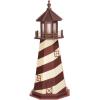 imageDutchCrafters Cape Hatteras NC Decorative Light Up Wooden Lighthouse Outdoor Yard Garden Statue  Amish Made in America 5 PatrioticCherry Wood  Ivory