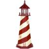 imageDutchCrafters Cape Hatteras NC Decorative Light Up Wooden Lighthouse Outdoor Yard Garden Statue  Amish Made in America 5 PatrioticCherry Wood  Ivory