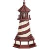 imageDutchCrafters Cape Hatteras NC Decorative Light Up Wooden Lighthouse Outdoor Yard Garden Statue  Amish Made in America 5 PatrioticCherry Wood  Ivory