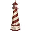 imageDutchCrafters Cape Hatteras NC Decorative Light Up Wooden Lighthouse Outdoor Yard Garden Statue  Amish Made in America 5 PatrioticCherry Wood  Ivory