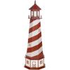 imageDutchCrafters Cape Hatteras NC Decorative Light Up Wooden Lighthouse Outdoor Yard Garden Statue  Amish Made in America 5 PatrioticCherry Wood  White