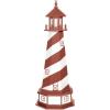 imageDutchCrafters Cape Hatteras NC Decorative Light Up Wooden Lighthouse Outdoor Yard Garden Statue  Amish Made in America 5 PatrioticCherry Wood  White