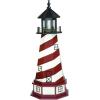imageDutchCrafters Cape Hatteras NC Decorative Light Up Wooden Lighthouse Outdoor Yard Garden Statue  Amish Made in America 5 PatrioticCherry Wood  White