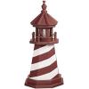imageDutchCrafters Cape Hatteras NC Decorative Light Up Wooden Lighthouse Outdoor Yard Garden Statue  Amish Made in America 5 PatrioticCherry Wood  White