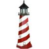 imageDutchCrafters Cape Hatteras NC Decorative Light Up Wooden Lighthouse Outdoor Yard Garden Statue  Amish Made in America 5 PatrioticCherry Wood  White