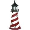 imageDutchCrafters Cape Hatteras NC Decorative Light Up Wooden Lighthouse Outdoor Yard Garden Statue  Amish Made in America 5 PatrioticCherry Wood  White