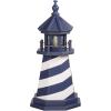 imageDutchCrafters Cape Hatteras NC Decorative Light Up Wooden Lighthouse Outdoor Yard Garden Statue  Amish Made in America 5 PatrioticPatriot Blue  White